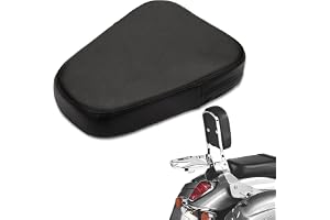 Ryggstödsdyna i läder, PSLER universell motorcykel, Sissy bar, pakethållare, ryggstöd, passagerarryggstöd, lämplig för de fle