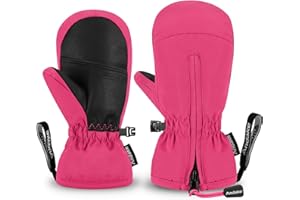 Andake Kids Ski Gloves, Boys & Girls Warm Waterproof Mittens 3M Thinsulate Windproof Breathable Thermal Children Gloves for Skiing, Snowboarding and Winter Outdoor Sport