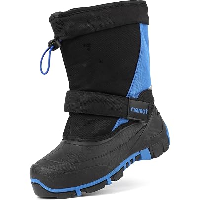 MK MATT KEELY Stivali Neve Bambina Scarpe Stivaletti Invernali Ragazze con Suola Antiscivolo in Gomma e Fodera Calda,Rosa,EU 23/23.5(CN22