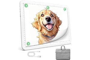 ZOCELIGHT 9000 Lux Super hell - Mesa luminosa recargable A4 con bolsa, placa de luz ultra luminosa con batería de 4000 mAh para pintura de diamantes, pizarra magnética, almohadilla de luz LED para dibujar