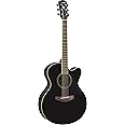 Yamaha CPX600 Medium Jumbo Black Acoustic-Electric Guitar With Bag