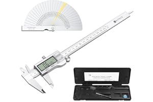 Neoteck Calibro Digitale 200mm/8" Elettronico Calibro a Corsoio + Spessimetro Acciaio Inox Conversione Metrica/Inch/Frazioni Strumento Misurazione LCD per Lunghezza Larghezza Diametro
