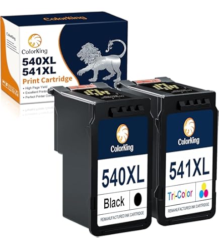 Penguin PG-540XL CL-541XL Black And Colour For Canon 540 XL 541 XL Campatible With Pixma Ts5151 Ts5150 Mg3600 Mg3650 Mg4250 Mg2150 Mg3100 Mg3150 Mg3200 Mx395 Mx475 Replacement Printer Ink Cartridge