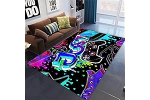 PEIHUODAN Tappeto Soggiorno Grande Tappeto per Bambini 3D Gamepad Joystick di Gioco Stile Hip-Hop Ragazzo Ragazza Tappeto per Camera da Letto Gamer Tappeti Runner Scendiletto (Colore1,120 x 180 cm)