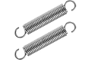 GUNGY Zugfedern mit Haken Edelstahl Spannfeder Zugfeder 100mm Außendurchmesser 18mm Drahtdurchmesser 2,5mm Maximale Zugkraft 12,8KG 2,5x18x100mm 2 Stück