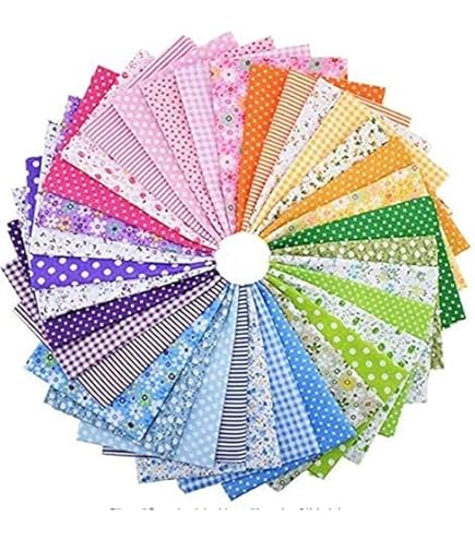 60 Pièces Patchwork Tissus Ensemble De Tissu De Coton Coloré