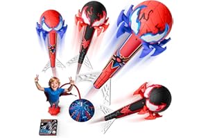 Mirthigig Rauscht! Das Spider Raketen Set ist da! Raketen Spielzeug für Kinder 3-12 Jahre mit Netz-Design Pumpe STEM-Spaß Spannendes Drauftreten-Starten im Garten - Weihnachts Geschenke für Kinder