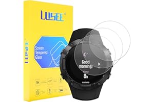 LUSEE 3 Piezas Protector de Pantalla para Reloj Smartwatch (Circular, Diámetro: 32mm) Cristal Vidrio Templado [Alta Definición] [Resistente a los arañazos] [Anti-Huellas]
