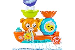Jovicos Bath Toys for Toddler, Bear Bathtub Toy for Babies, Baby Bath Toys for Boys Girls Gifts, Toddler Toys Bath Time Shower Sensory Toys for Baby Girls Boys