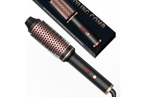 UMIGA Brosse Thermique 3 en 1 Thermal Brush lonic Brosse Ronde Chauffante 38mm,Brosses Soufflantes avec Peigne Chauffant, Brosse Lissante Pour Cheveux, Volume & Loose Curls, Hot Brush Hot Comb