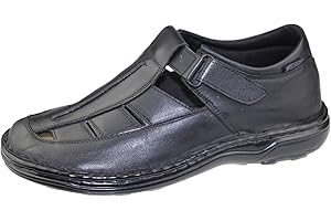 KATTE Mens Sandals Nubuck Leather Sandals Men Closed Toe Walking Sandals for Men Outdoor Comfortable Sandals Mens Leather Sandals Casual Beach Summer Walking Shoes