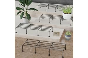 WonderStand Titan Plant Stands (Set of 4) Plant Stand for Balcony Rust Proof Metal Plant Stand for Living Room with 7 Layer C