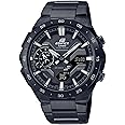 Casio Men Watch EDIFICE WINDFLOW Analog Mobile link Solar Power Black Dial Stainless Steel Band ECB-2200DC-1ADF.