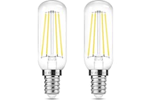 Bonnov Dunstabzugshaube Glühbirnen, 4W E14 LED Glühfaden Kühlschrank Glühbirnen, Kaltweiß 6000K T25 Ventilator Lampen 400LM, Nicht dimmbar, 2er-Pack