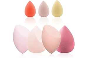 PNYXEASS Makeup Sponge, Make up Sponge Blender, 7 PCS Big Beauty Blender Sponge, Beauty Sponge for Liquid and Cream Foundation (Pink)