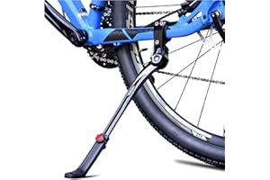 RBRL Béquilles pour Vélo Universel Réglable, Bequille Velo d'aluminium avec Pied en Caoutchouc Antidérapant,Béquille de vélo Support pour 24”-27” Vélo de Montagne/Vélo de Route 700C / BMX/VTT