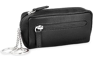 MANAGE XXL Schlüsseltasche Leder mit Münzfach für Damen und Herren - Echtleder Schlüsseletui - Große Farbauswahl