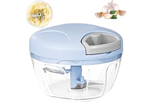 MEEQIAO Zwiebel Zerkleinerer Manuell 500ml Zwiebelschneider, Chopper, Zwiebelhacker, GemüSeschneider,​ Ideal für Obst & GemüSe, Knoblauch, Zwiebel, NüSse, Tomaten