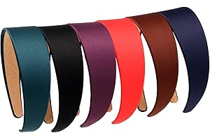 LONEEDY 6 pezzi cerchietti duri, 1 pollice largo nastro antiscivolo per le donne vari colori (Colore misto)