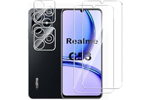 Tieeyivv Folia ochronna do Realme C53 folia pancerna, szkło ochronne do szkła pancernego, folia ochronna na aparat, pełne pokrycie, folia ochronna na wyświetlacz, bez pęcherzyków powietrza, odporna na