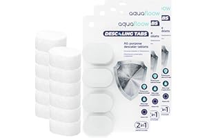 Aquafloow Tabletki Uniwersalne Okamieniające Do Ekspresu Do Kawy, Kompatybilne z Siemens, Jura, Bosch, Saeco, Do Żelazka, Czajnika, Nawilżacza Powietrza- 3 opakowania po 4 tabletki