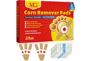 MQ Corn Remover Pads, 24 Pcs Corn Plasters for Feet, Wart Remover, Foot Corn Remover Patch, Corn Removal Pads Ideal for Relief Corn Pain and Foot Care, Corn Cushions for Feet, Hand, Toe
