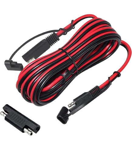 10AWG 3.3FT SAE To O-Ring Terminal Cable – With 15A & 20A Fuses & Reverse 10AWG 3.3FT SAE To O-Ring Terminal Cable – With 15A & 20A Fuses & Reverse