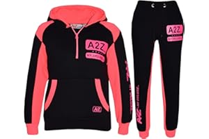 A2Z 4 Kids Kinder Trainingsanzug Jungen Mädchen A2Z NY DELUXE Edition Aufdruck Kapuzenpullover & Unterer Jogginganzug Satz Neu Alter 5-13 Jahre