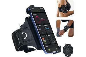 Cikyner löpararmband, 2-i-1 löpning telefonhållare med sugkopp, 360° roterbar och avtagbar sporttelefonhållare för män och kvinnor, passar iPhone och 10 cm iPhone och för gym
