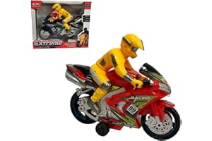 GENERICO Juguete Moto Real con Luces y Sonidos, Piloto Grande para Embrague, Motocicleta Super Racing, Colores Surtidos