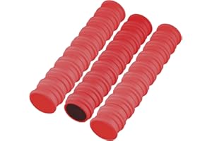 S&S-SHOP 50 imanes, diámetro de 24 mm, redondos, colores a elegir, blanco, verde, azul, rojo, negro y amarillo, para cocina, frigorífico, hogar y oficina (rojo)