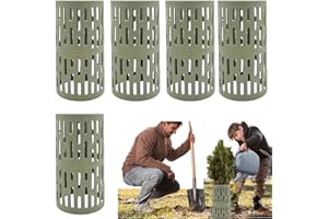 landscape lights2K 5 PièCes Housses De Protection pour Plantes Protections De Tronc De Plantes D'éCorce Protection en Plastique Taille RéGlable Protection Contre Les Rongeurs