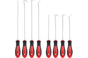 YILIYA 8 Pezzi Rimozione del Paraolio Cacciavite Gancio di Prelievo di Precisione Paraolio Lungo e Corto Kit Raschietto Gancio Strumento di Rimozione Guarnizione O-ring