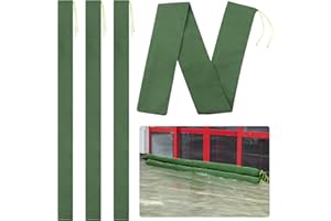 BIUBEE 4 Pcs 6' × 6" Long Sand Bags for Flooding - Thickened Canvas Flood Protection Sandbag Tube with Elastic Band, Reusable Flood Rain Wind Barrier Sand Bag Tube for Door Window Flood Control
