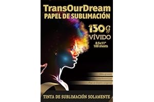 TransOurDream-Papel de sublimación, 8.5x11"pulgada,100 Hojas Papel Transfer de sublimación Para Camisetas claras, Impresión de Espejo.Inkjet,Perfecto para la fiesta.