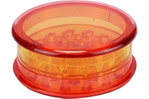 SPLIFF 1 molinillos de plástico de 60 mm, tres piezas incluyendo almacenamiento. Elige tu color favorito (rojo-amarillo-rojo)