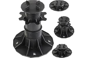 Montafox 10 x Plot réglable en hauteur pied avec croix pour dalles de terrasse dalles de pierre sol carrelage, Taille:35-70 mm