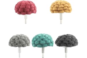 Shineboc 5 STÜCKE Vlies-Schleifmittel Polierscheiben, Scheuerschwämme Power Scrubber-Reinigungsset,Schleiffleece zum Polieren bürsten geformter Scheuerschwamm, Polieren von Metall, Holz- 75MM