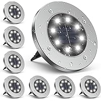 Solar Bodenleuchten, infray solarlampen für Außen, Solarleuchten Solarlampen Gartenleuchten mit 8 LED, Solarlicht Garten…