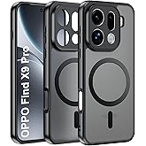 Effcotuo Magnetic Case for OPPO Find X9 Pro 5G Case Compatible with MagSafe, Flexible Silicone Case + Acrylic Back Case Trans