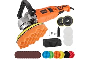 Haedswer Lucidatrice Auto 1580W, Lucidatrice Rotorbitale, 7 Velocità Variabile (500-3300RPM), Impugnatura a D Rimovibile, Levigatrice Orbitale per Lucidatura, Ceretta e Dettagli di Auto