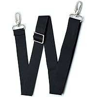 2 Bandoulières Réglables Pour Sac - Sangle Nylon 30mm, Longueur 75-130cm, Avec Boucle D'Escalade - Noir