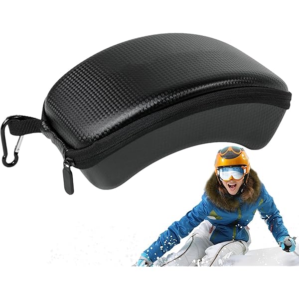 étui Robuste Voyage Étui De Protection EVA Pour Lunettes De Ski - Anti-Choc, Imperméable - Rangement Snowboard Et Sports D'Hiver Protege Casque Ski