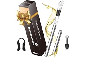 DOBIGER Refrigeratore per Bottiglie Vino Asta Portatile, Glacette per Vino Asta Acciaio Inox, Raffreddamento + Aeratore + Versatore in Acciaio Inossidabile