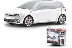 ‎WALSER WALSER Autoabdeckung All Weather Light Halbgarage Größe M hellgrau, wasserdichte Halbgarage, Staubdicht mit UV Schutz, verstärkte Gurtbefestigung