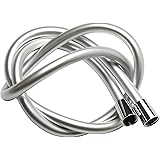 Yossee 1.5m Tubo Doccia Flessibile In Argento PVC Di Ricambio Universale, Antipiega E A Prova Di Perdite E Resistente Ad Alta