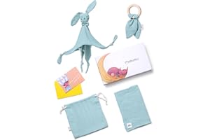 Mababu Baby Set de Regalo para Nacimiento - Paño de Abrazo I Set Recién Nacido I Nacimiento de Algodón Orgánico Gots para Bebé Niño y Niña I Regalos para Bebes