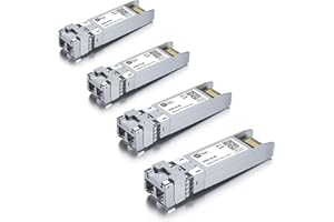 H!FIBER.COM 4 pezzi,10G Multimodale SFP+ LC Modulo, 10GBase-SR Fiber Transceiver per Cisco SFP-10G-SR, Meraki MA-SFP-10GB-SR, Ubiquiti UniFi UF-MM-10G, Mikrotik, Netgear and More (MMF,850nm,300m,DDM)