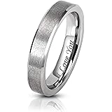 Moneekar Jewels I LOVE YOU Tungsten Rings for Men Women and Couple: 