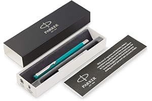 Parker Vector Blue Green Penna roller con inchiostro nero (confezione in lingua italiana non garantita)